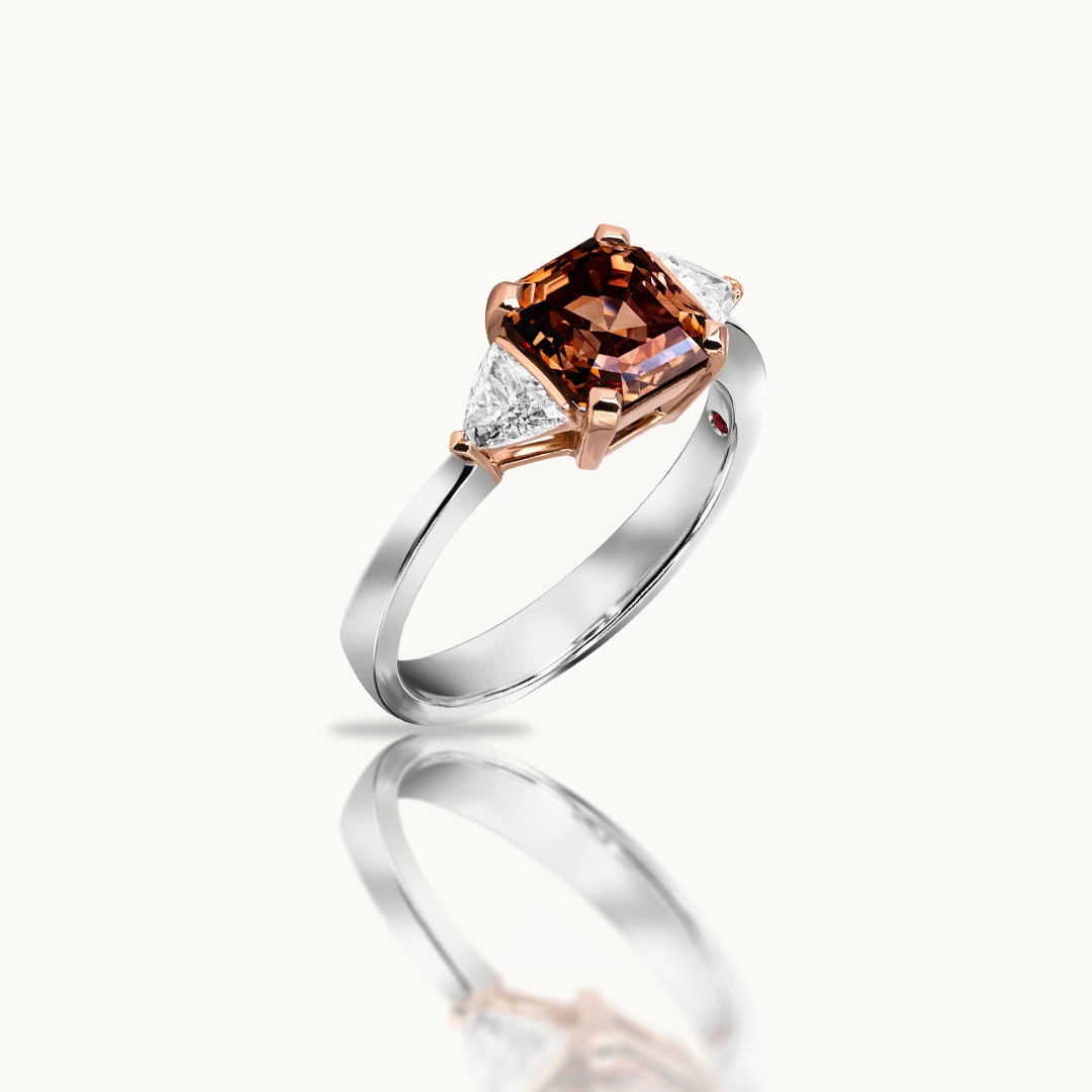 Brown Ascher Diamond Engagement Ring