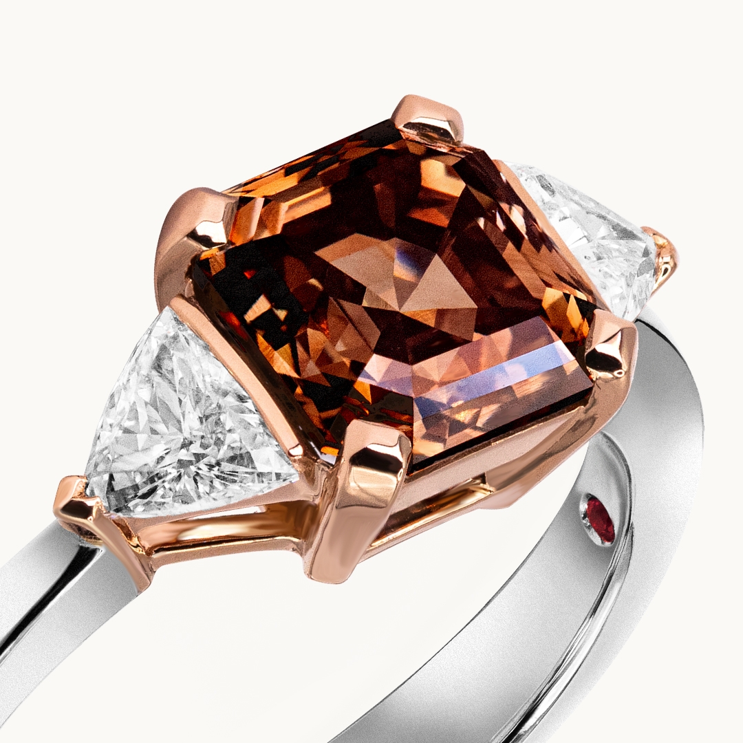 Brown Ascher Diamond Engagement Ring
