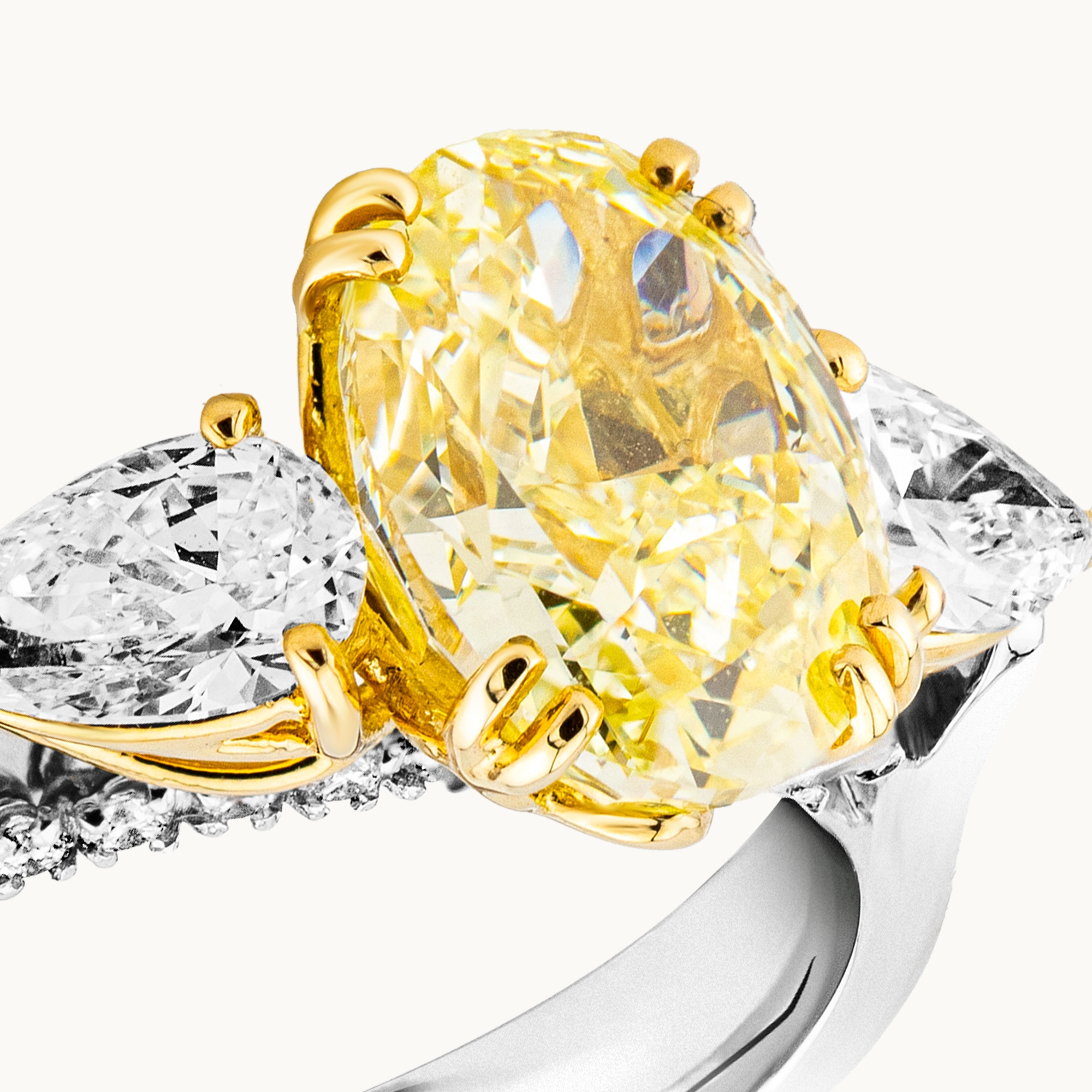 Yellow Oval Diamond Engagement Ring
