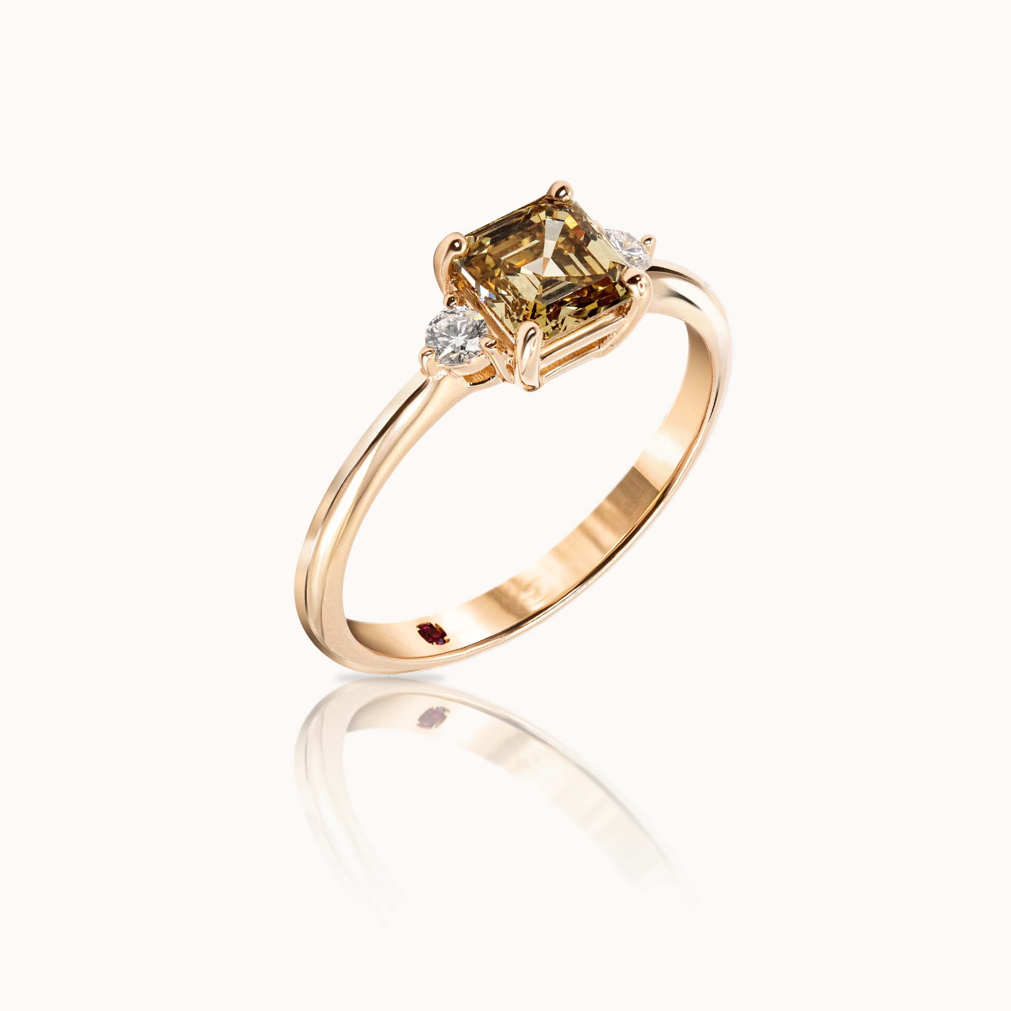 Brown Ascher Diamond Engagement Ring