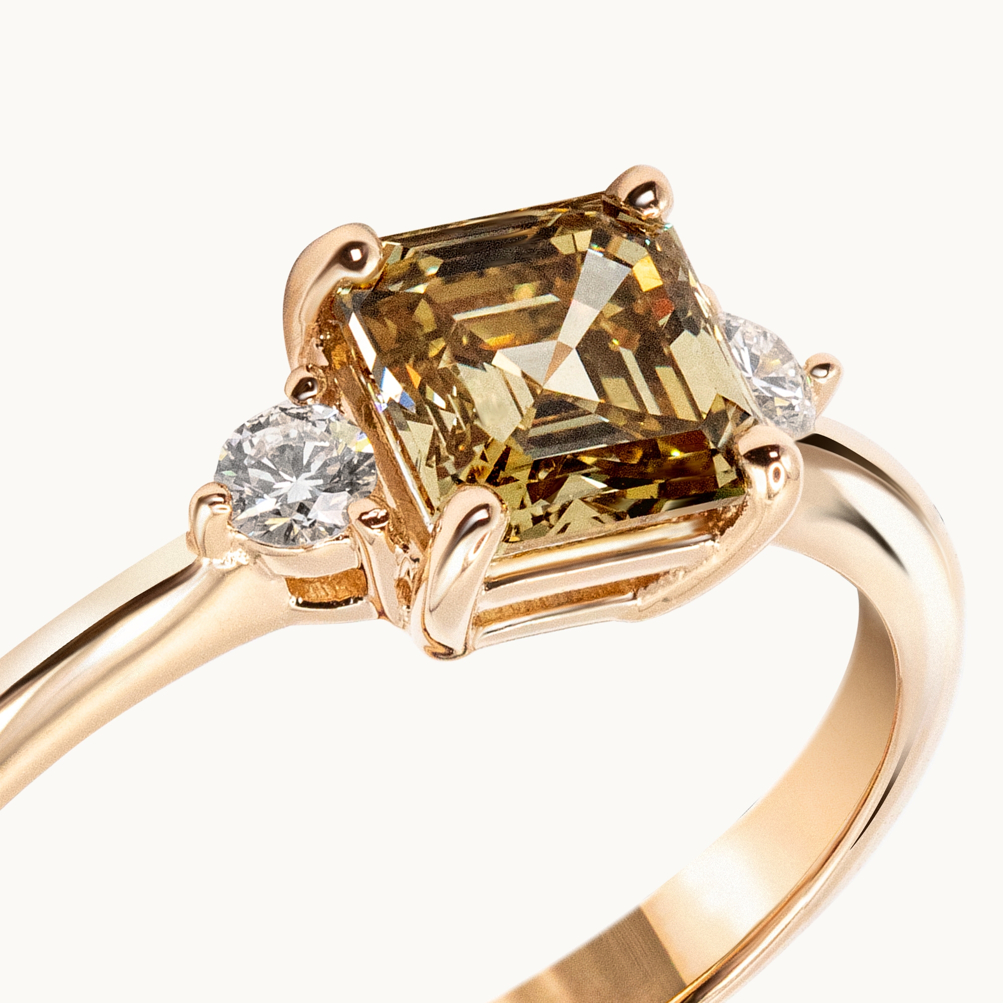 Brown Ascher Diamond Engagement Ring