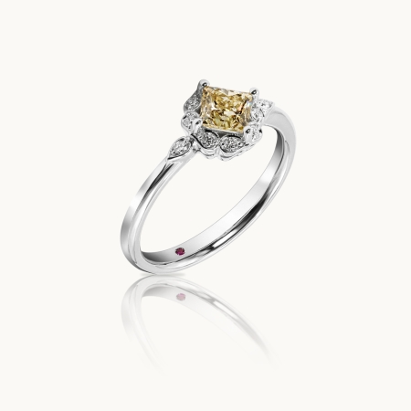 Brown Princess Diamond Engagement Ring