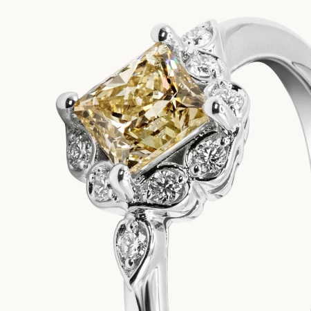 Brown Princess Diamond Engagement Ring