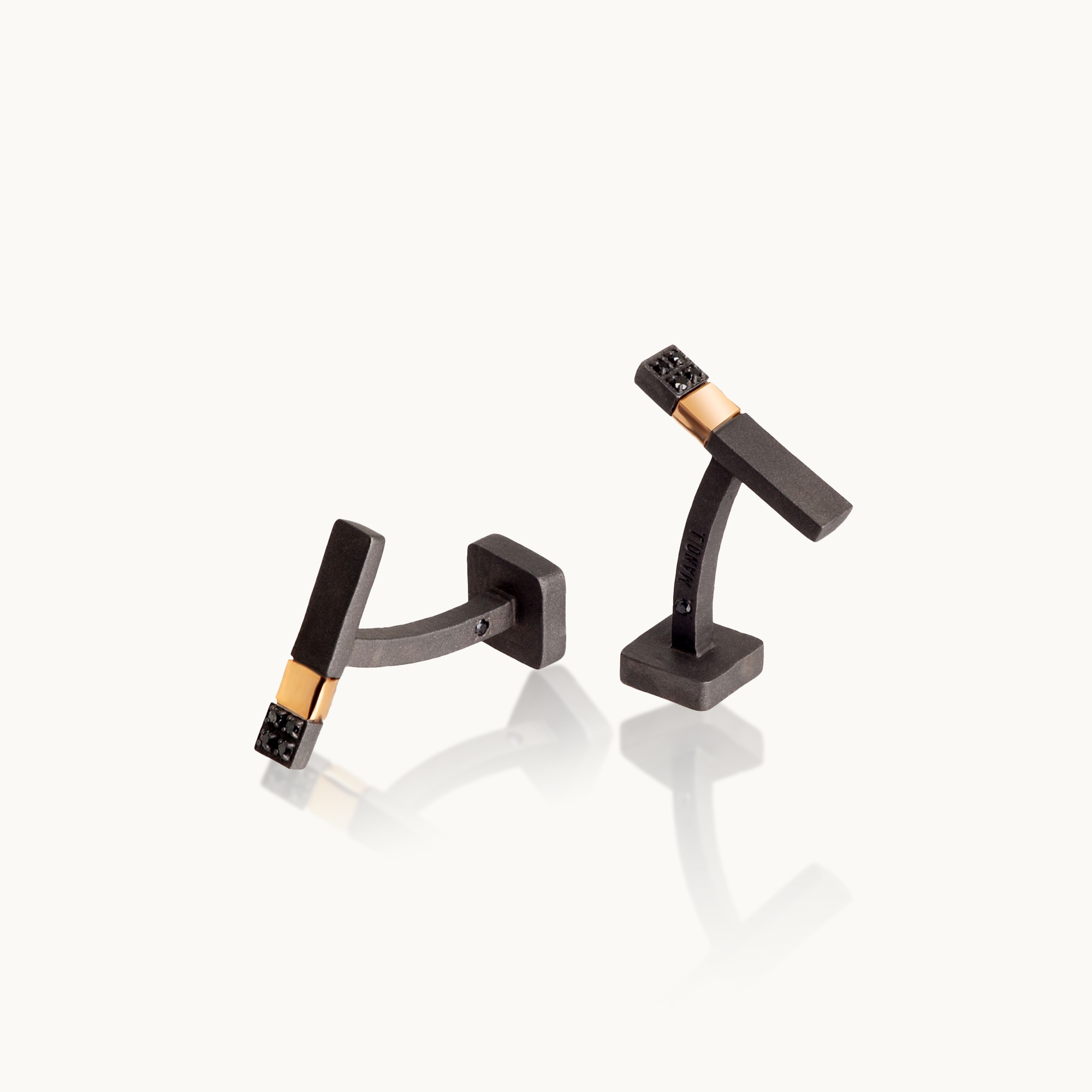 Titanium and Gold Cufflinks