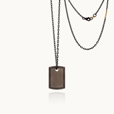 Men's Necklace Mano J Minimal Targhetta