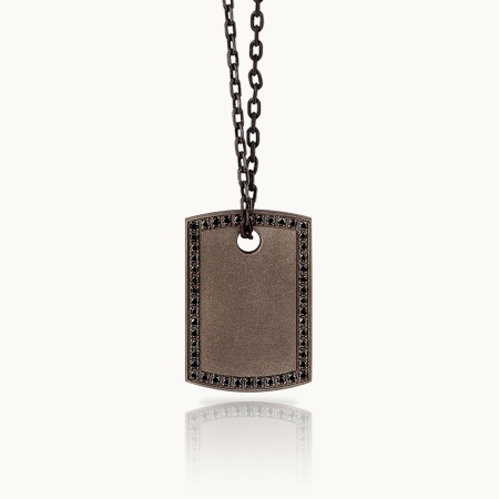 Men's Necklace Mano J Minimal Targhetta