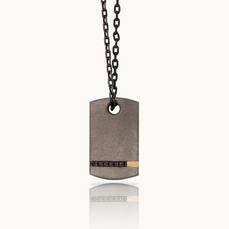 Men's Necklace Mano J Minimal Targhetta